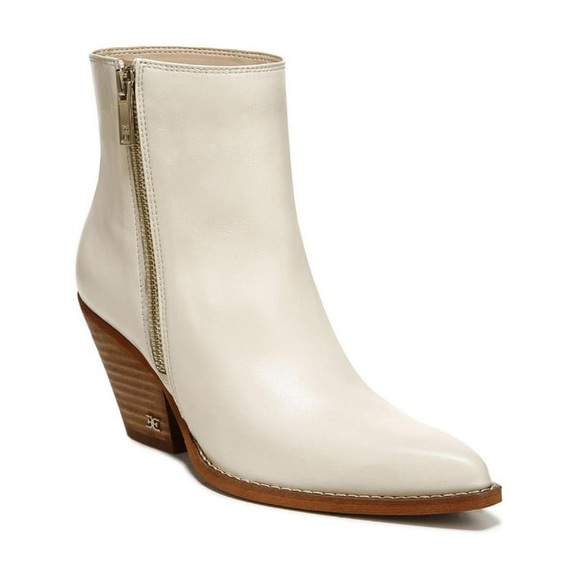 NWT Sam Edelman Womens Jane Leather Pointed Toe Ankle Boot. Color:Ivory Size:9.5 - Picture 7 of 17